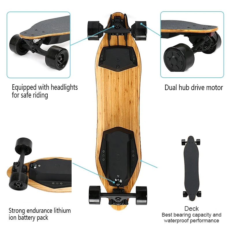 dual hub motors electric longboard X564775