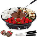 Electric Fondue Pot Set with 4 Roasting Forks M7914