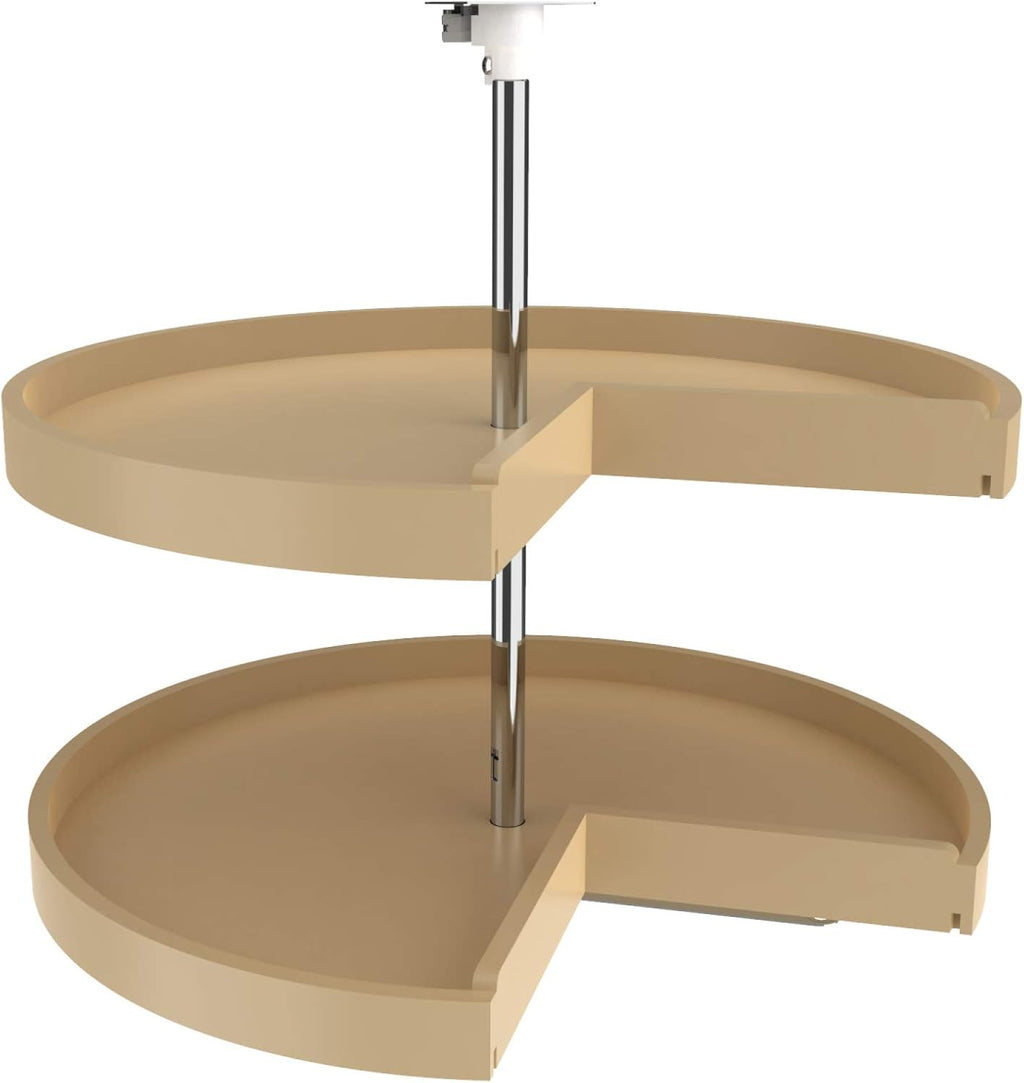 24-Inch Almond Polymer 2-Shelf Lazy Susan N8661