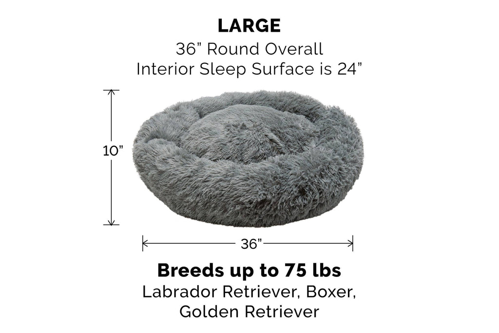 Large Mist Gray Donut Dog Bed S2398