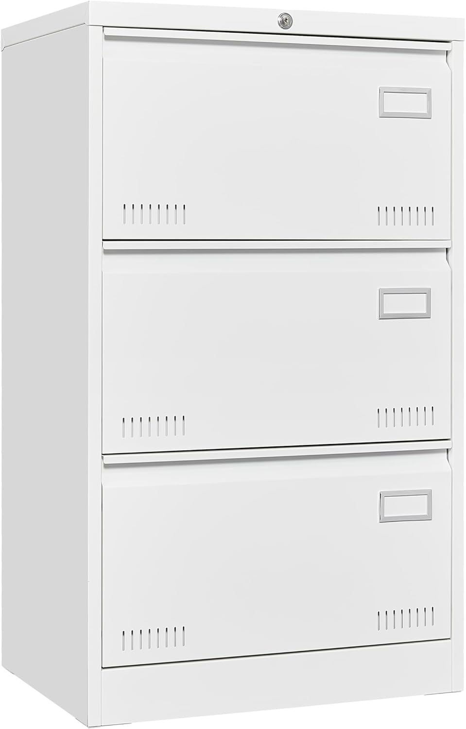 White 3-Drawer Metal Lateral File Cabinet Y932
