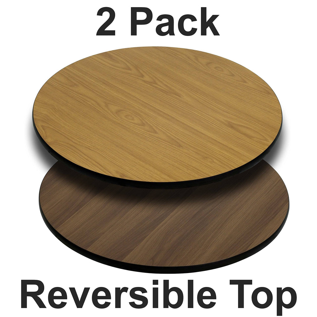 36" Round Table Top with Reversible Laminate, Set of 2 T353