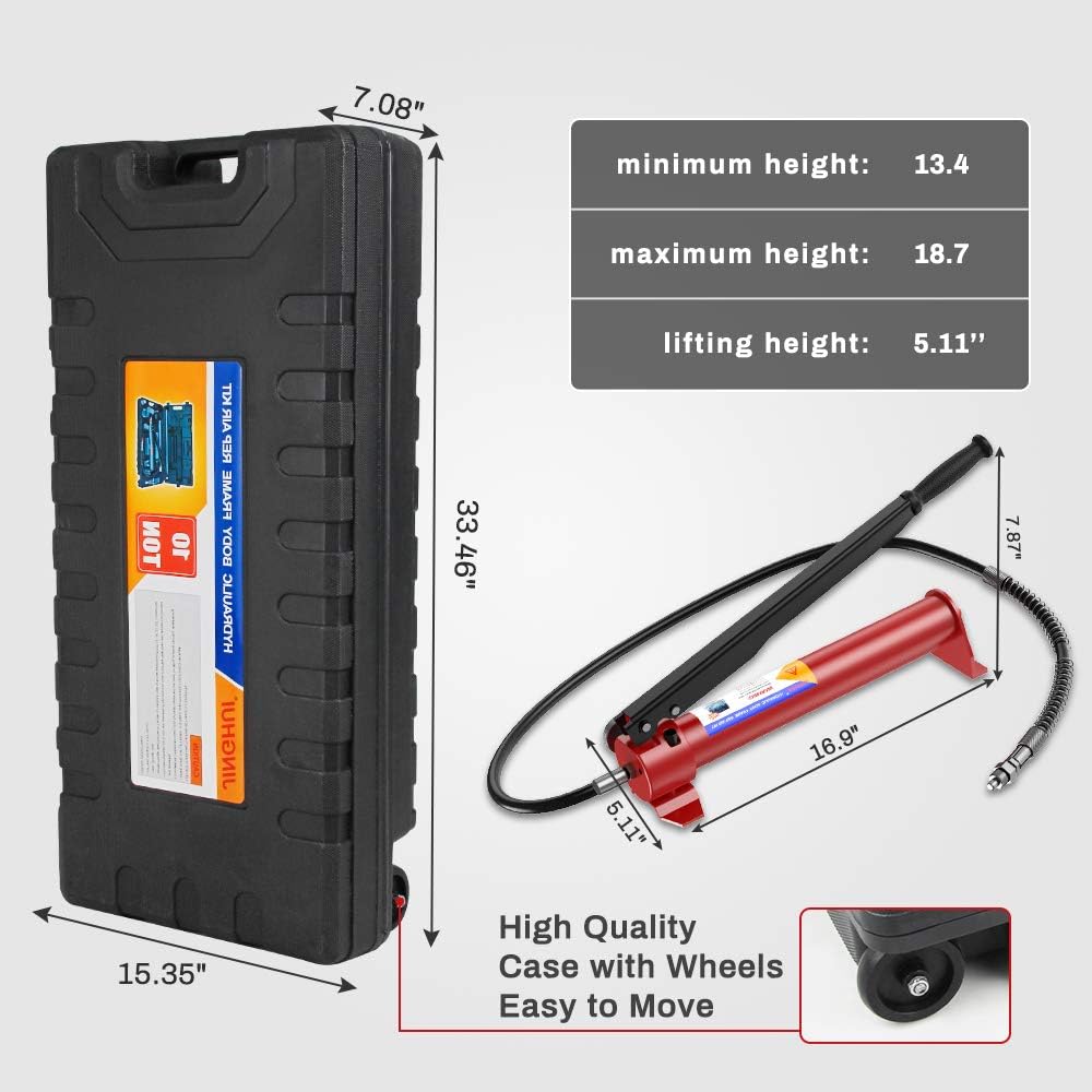 10 Ton Hydraulic Jack Auto Body Frame Repair Kit P156