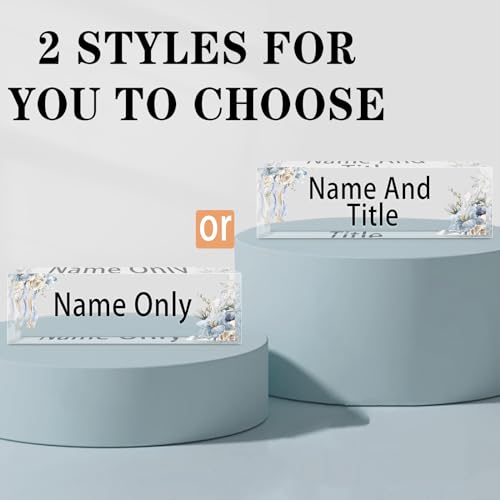 Acrylic Desk Name Plate (Purple Gold Marble) S9978