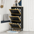 Natural Rattan Shoe Cabinet with 3 Flip Drawers P461