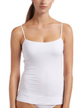 White Long Camisole with Shelf Bra J43281