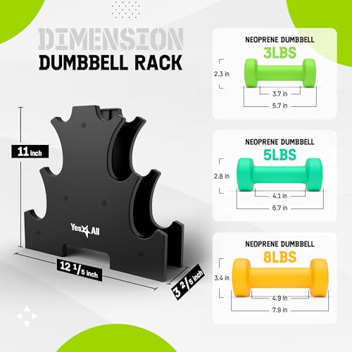 Neoprene Coated Dumbbell Hand Weight Sets with Rack J560729