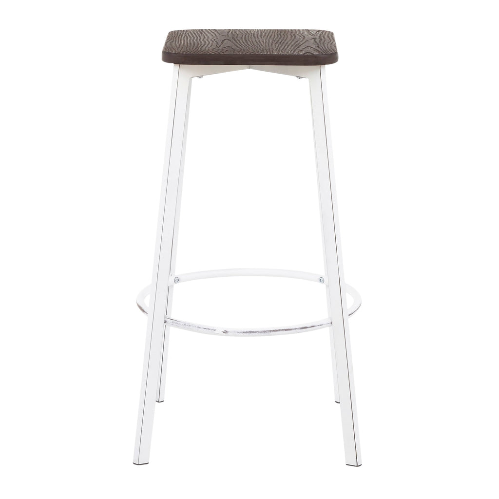 Set of 2 Square Industrial Bar Stools P573758