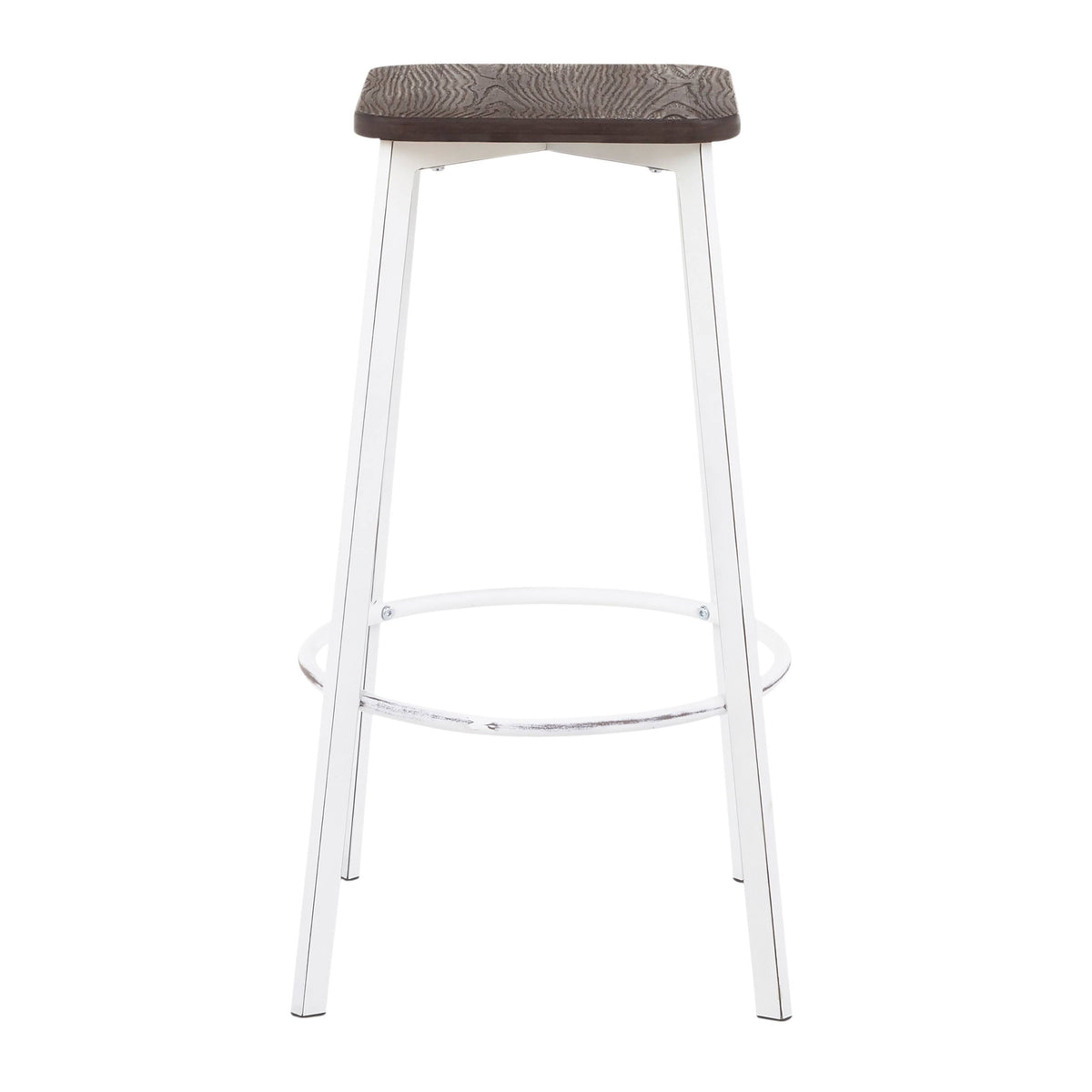 Set of 2 Square Industrial Bar Stools P573758