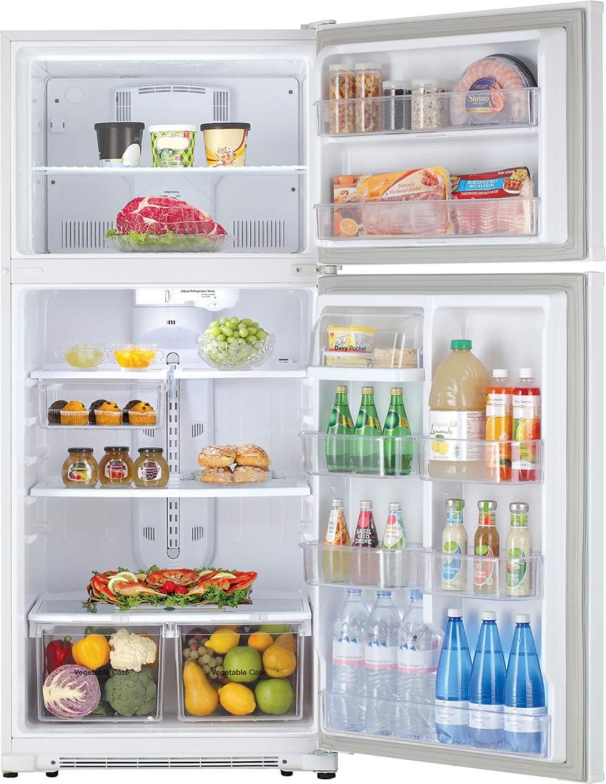 White 18 Cu.Ft Top Mount Refrigerator E75022