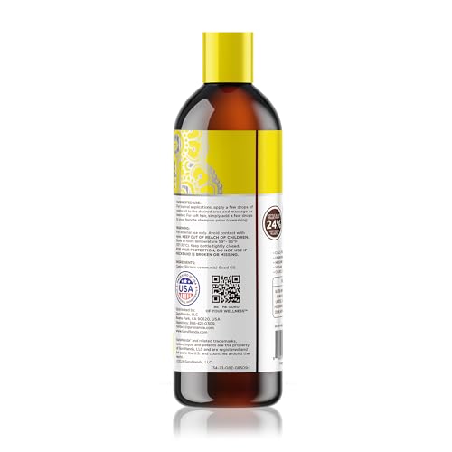 8 Fl oz 100% Pure Cold Pressed Castor Oil H376761