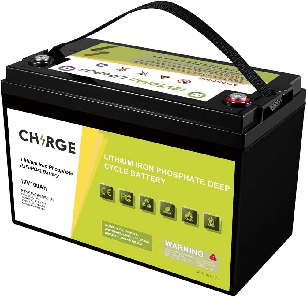 12V 100Ah Lithium Battery with 100A BMS LiFePO4 Deep Cycles Battery Y7402