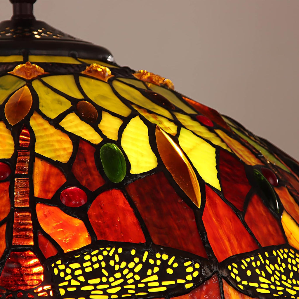 Tiffany-Style 2 Light Dragonfly Table Lamp 16" Shade F579449