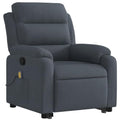 Dark Gray Velvet Power Lift Massage Recliner Armchair with USB N1562