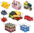 Clear Plastic Fridge Storage Bin, 9 PCS Stackable with Lids D944