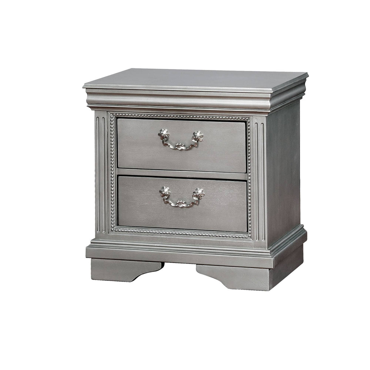 Solid Wood Night Stand with Carvings Z67360