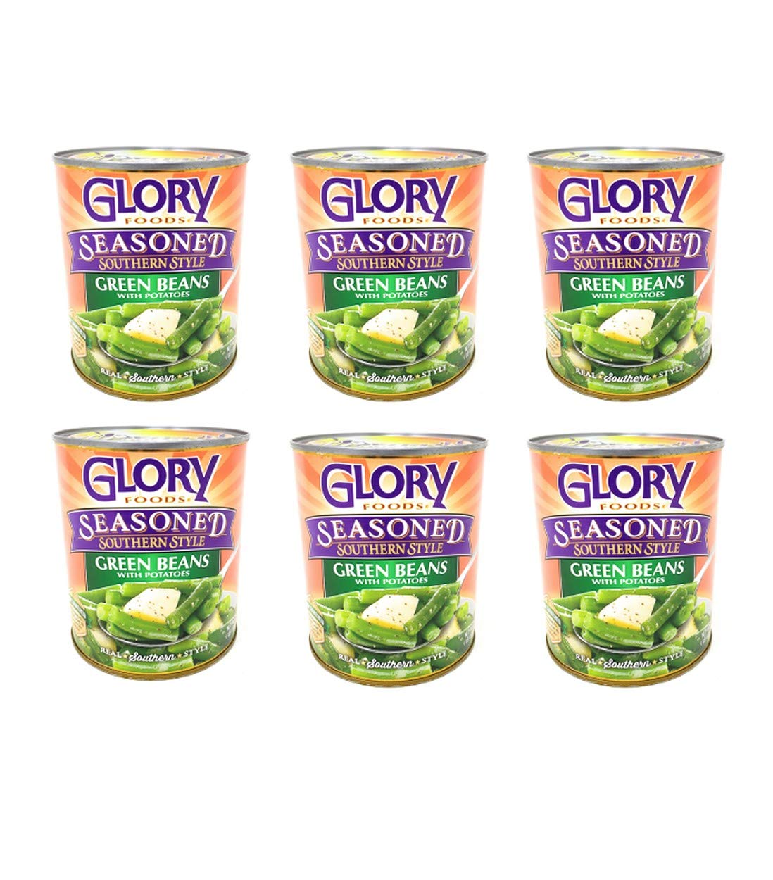 6 Pack Seasoned Southern Style Green Bean w/Potatoes 174oz O772