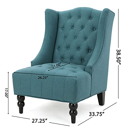 Dark Blue Fabric Club Chair B99752