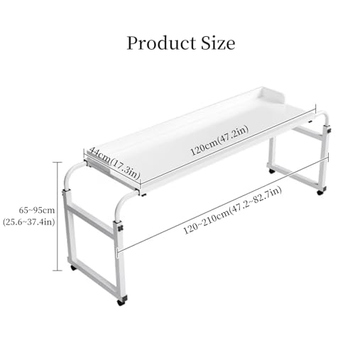 Adjustable Height Overbed Table with Wheels G395