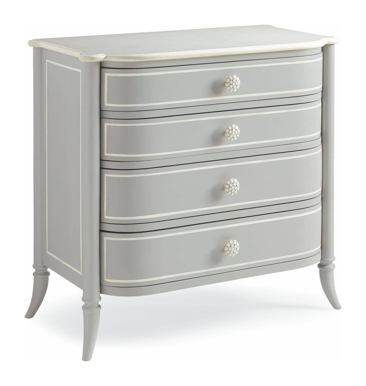 Gray Four Drawer Nightstand G2173