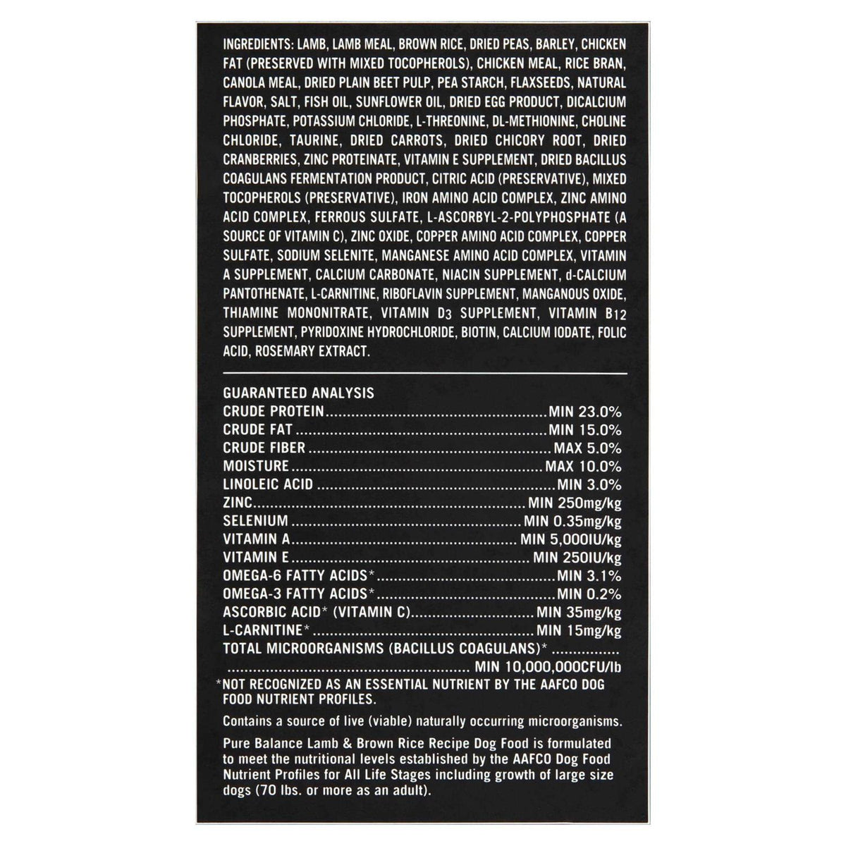 Lamb & Brown Rice Recipe Dry Dog Food Z6460