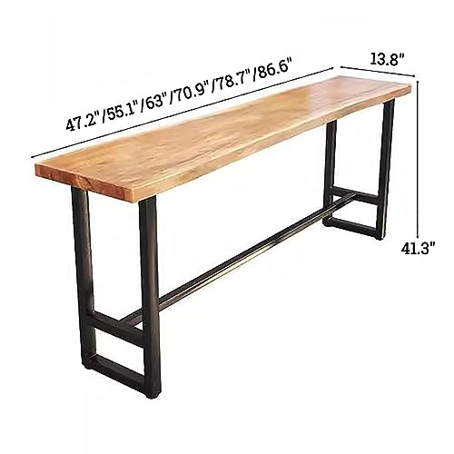 Natural Solid Wood Bar Table with Footrest N459