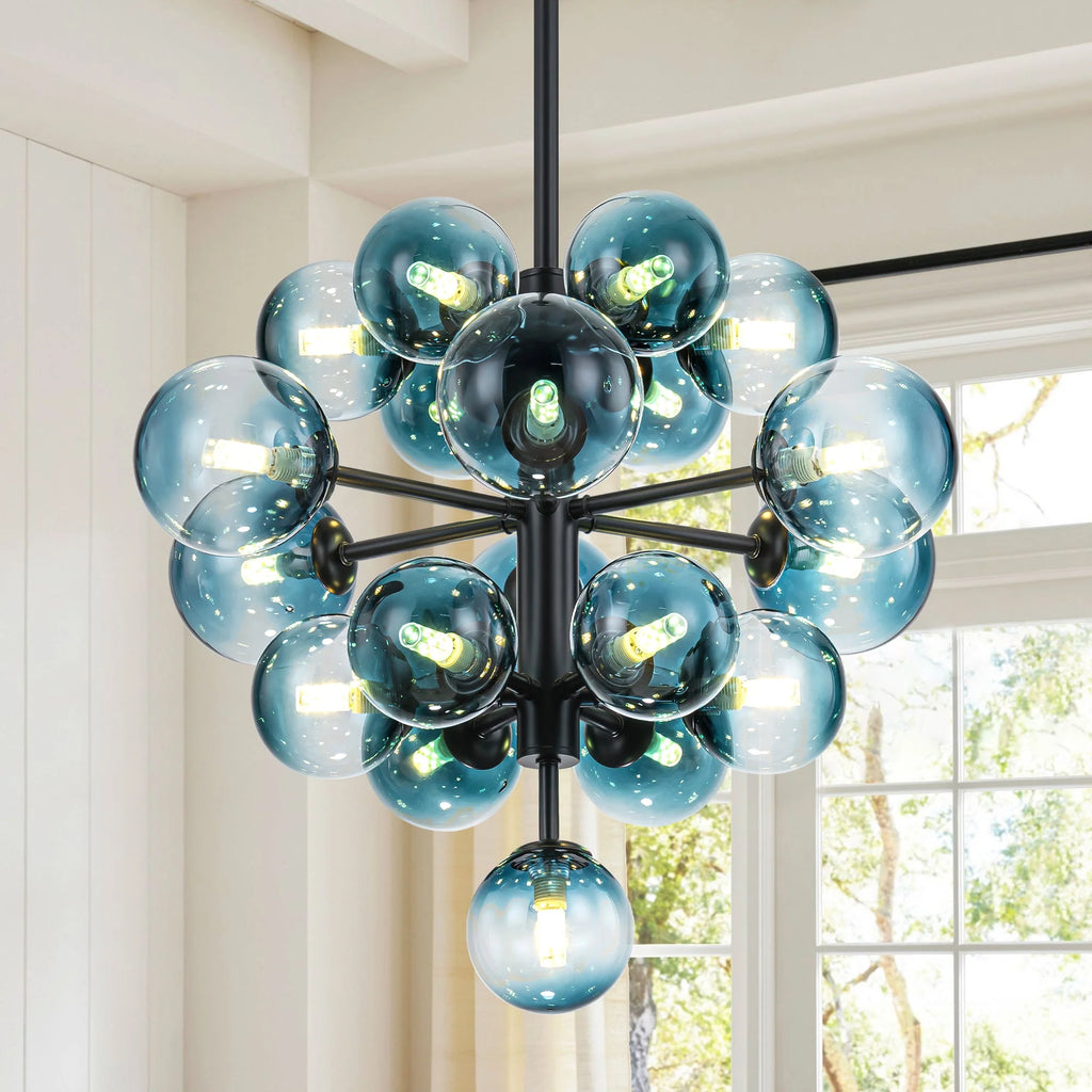 Dimmable Tiered Glass Globes Chandelier V69119