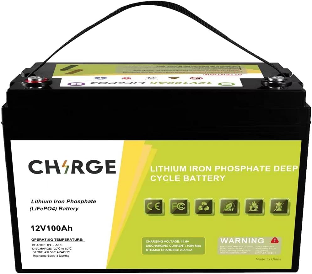 12V 100Ah Lithium Battery with 100A BMS LiFePO4 Deep Cycles Battery Y7402
