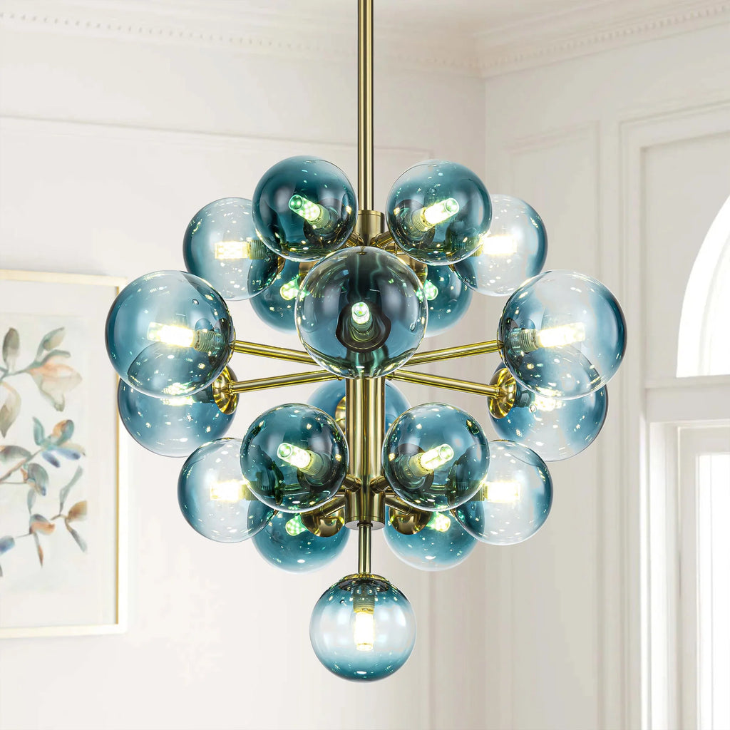 Dimmable Tiered Glass Globes Chandelier V69119
