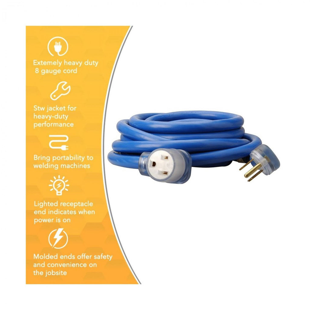 Blue 25ft Welder Extension Cord W9356