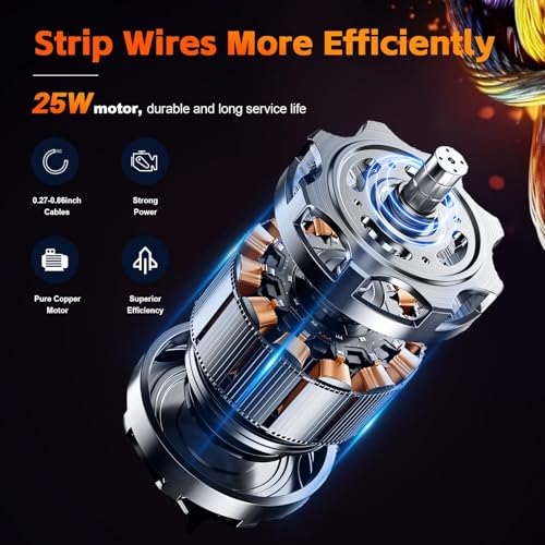Manual Wire Stripping Machine, 0.06-1 inches, Hand Crank Wire Stripper Tool S261621
