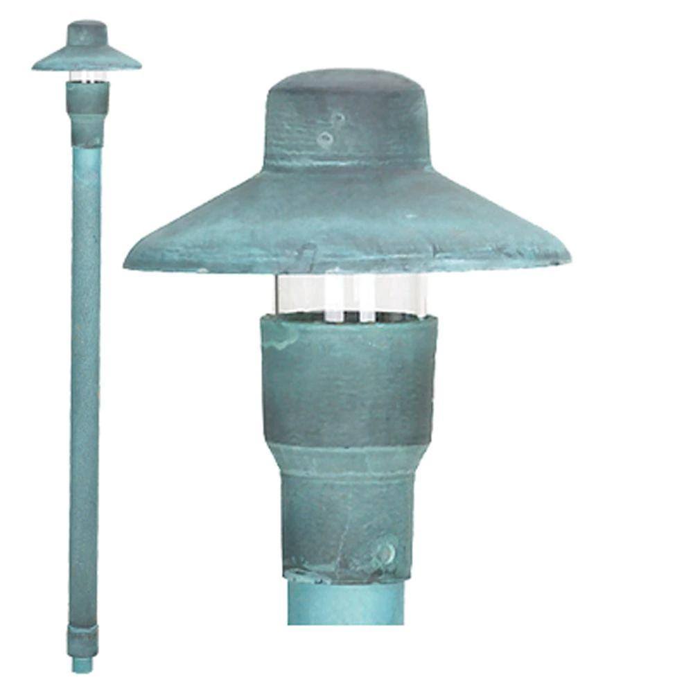 1-Light Verde Green Die Cast Brass Path Light G209300
