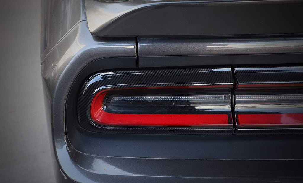 Carbon Fiber Taillight Trim Cover Panel Frame Sticker Pack of 2 K47943