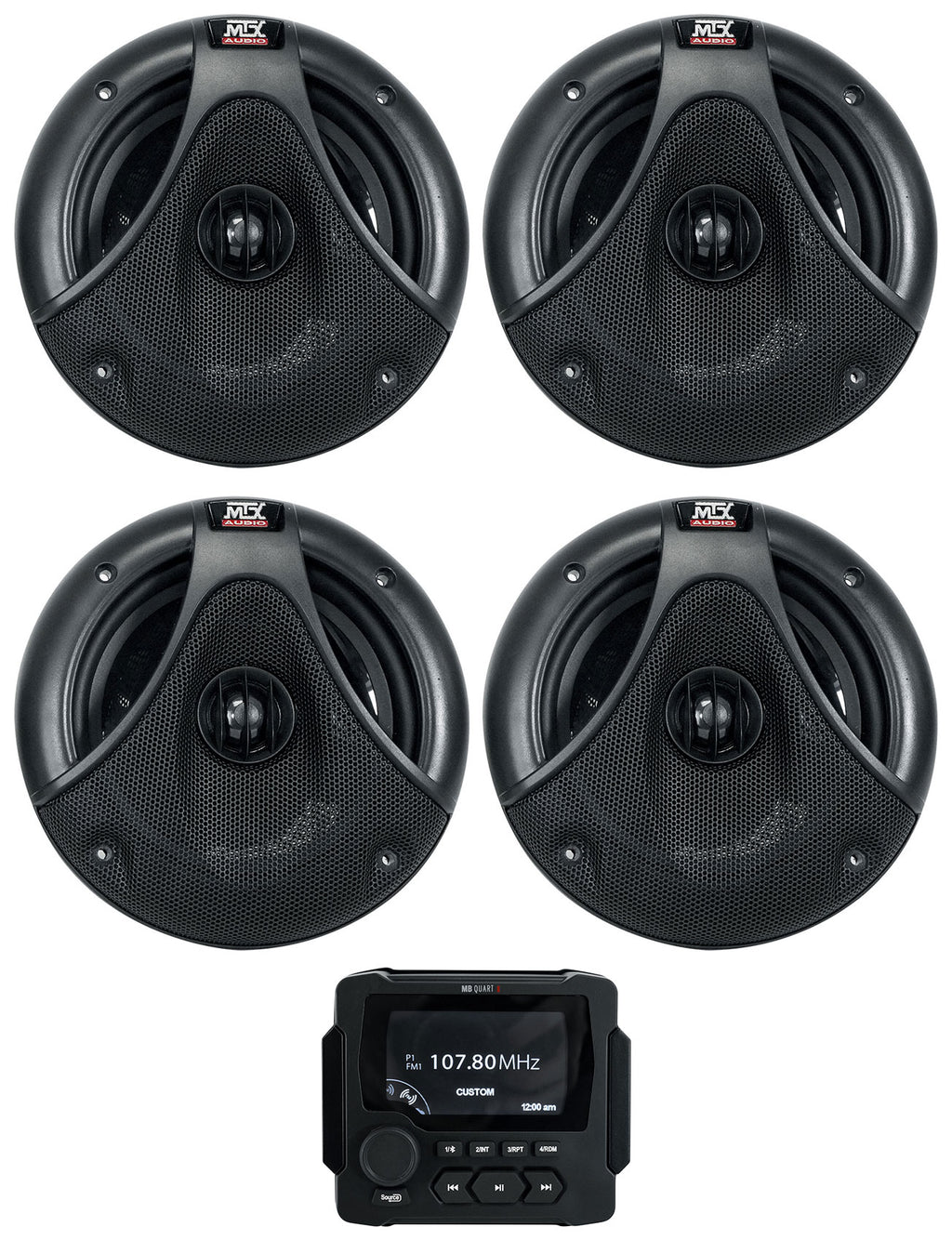 Marine Bluetooth Receiver with 4 6.5" Speakers C527097