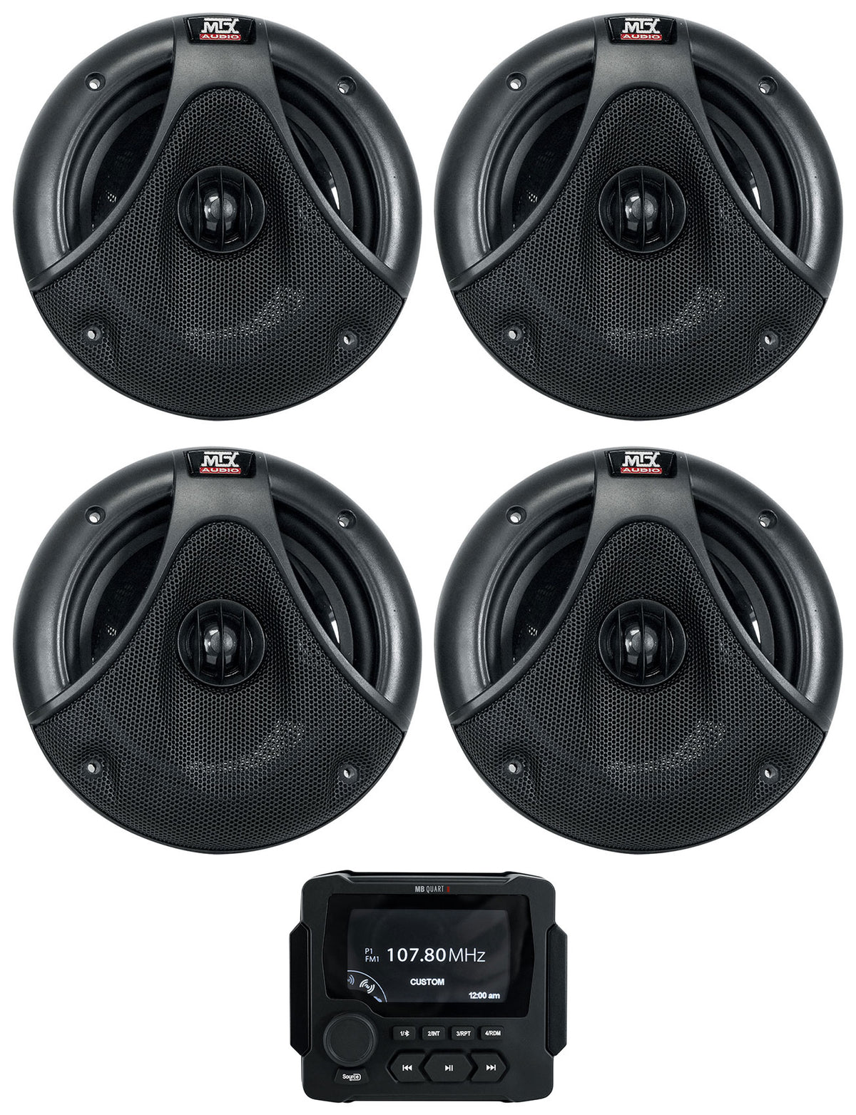 Marine Bluetooth Receiver with 4 6.5" Speakers C527097