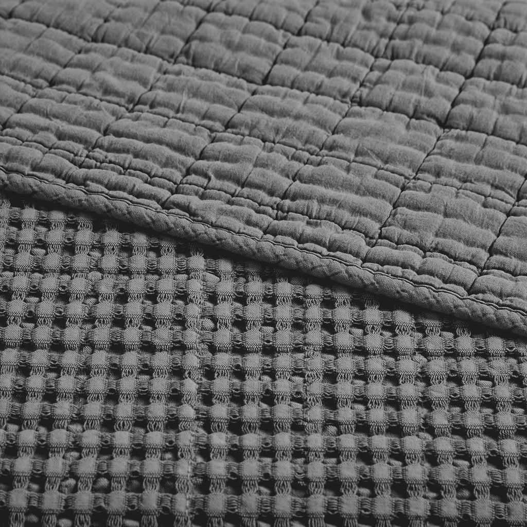 King/Cal King Cotton Waffle Quilt Set G27015