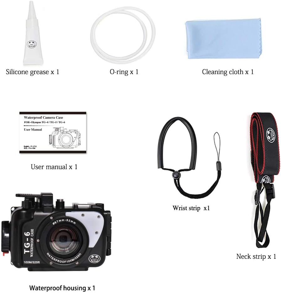 Black Aluminum Underwater Housing for Olympus TG-6 W809158
