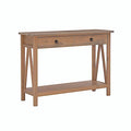 Rustic Grey Storage Pine Console Table F55857