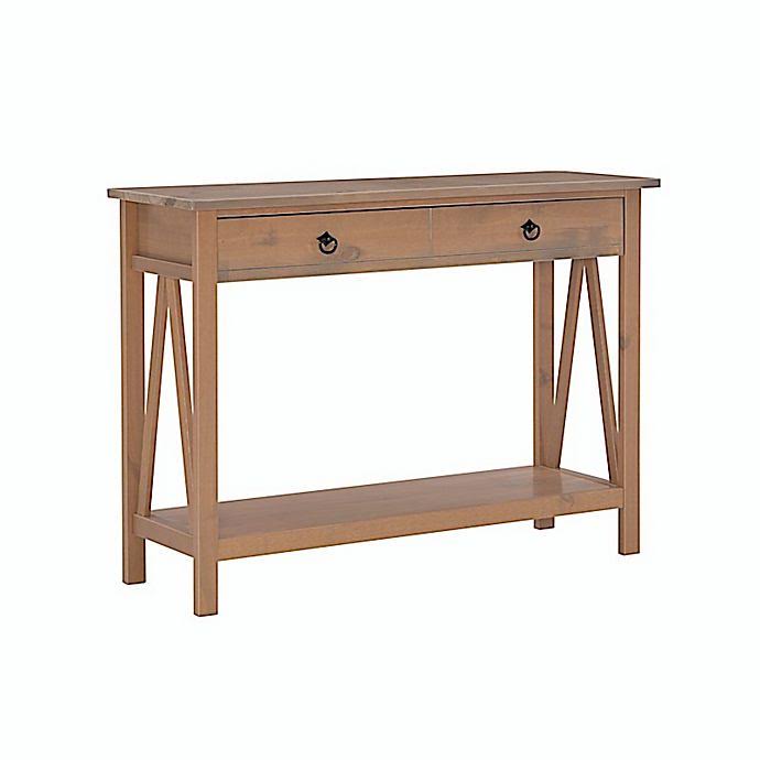 Rustic Grey Storage Pine Console Table F55857