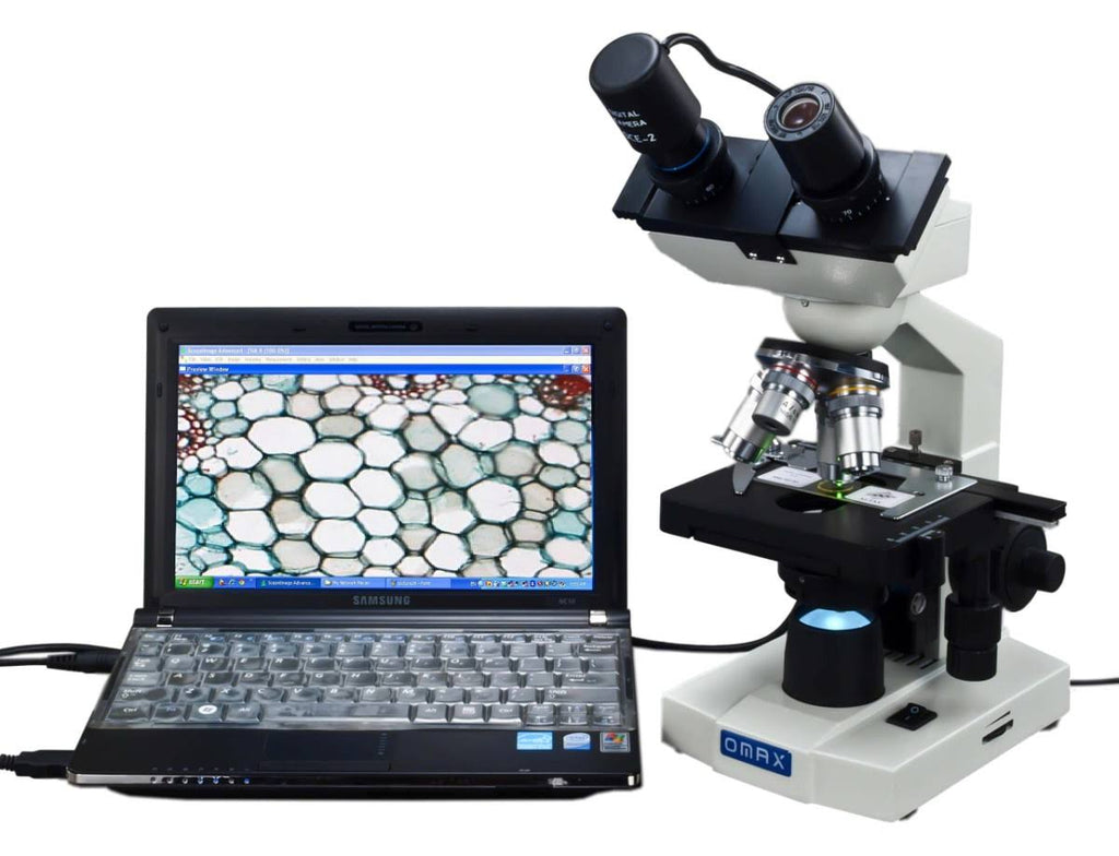 40X-1600X Binocular Compound Microscope with USB Camera M918