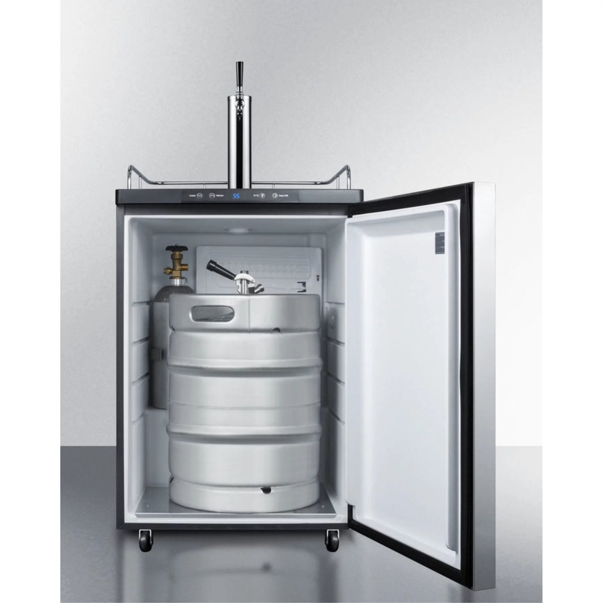 Built-in Beer Dispenser with Digital Thermostat and Stainless Steel Door T444