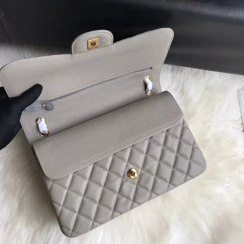 Caviar Calfskin 30Cm Flap Bag R2453