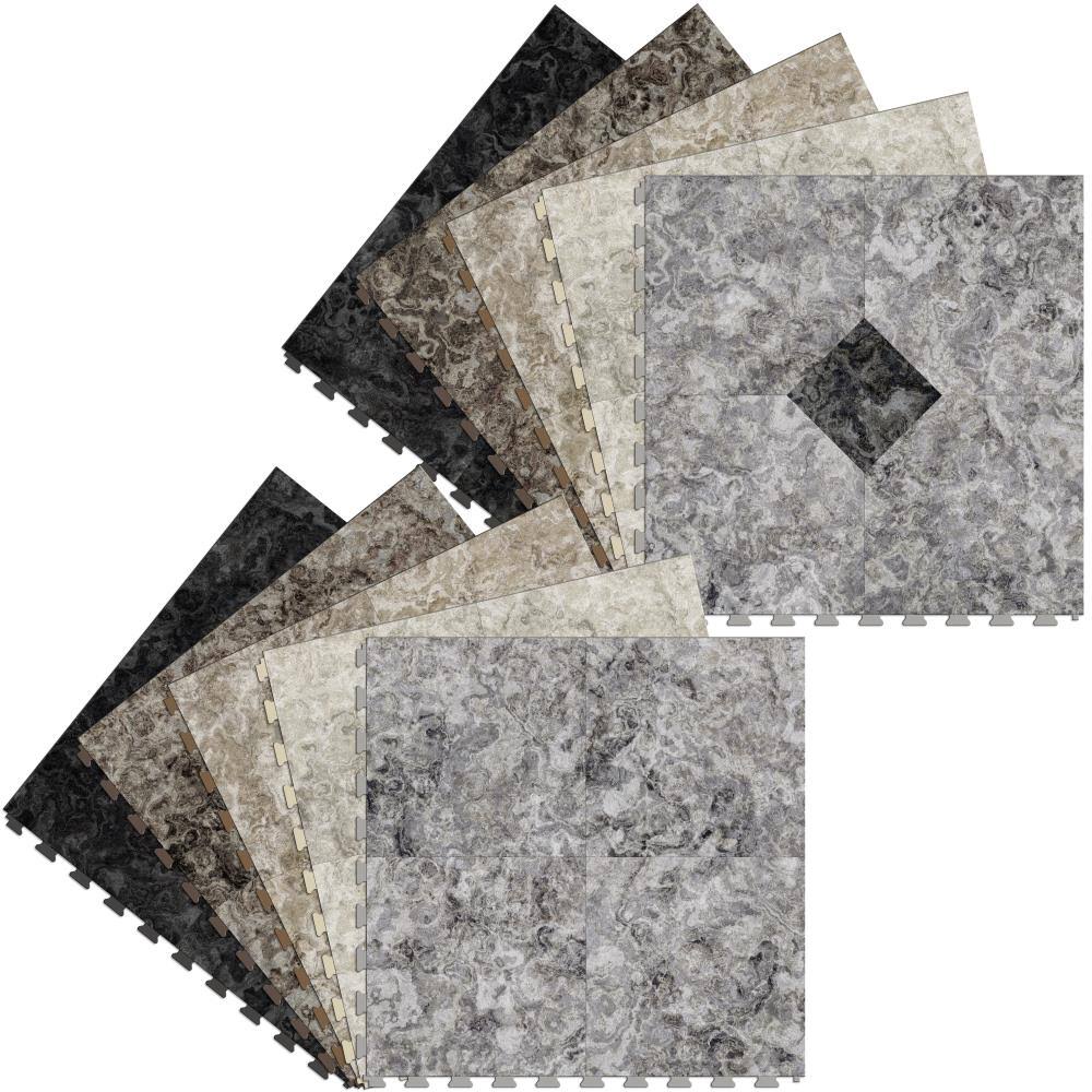 20-in x 20-in Water Resistant Interlocking Luxury Vinyl Tile D867126