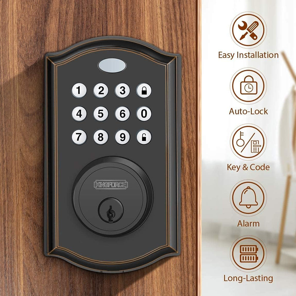 Keypad Deadbolt Lock, Keyless Entry Door Lock, Electronic Deadbolt, Pack of 2 Q212456