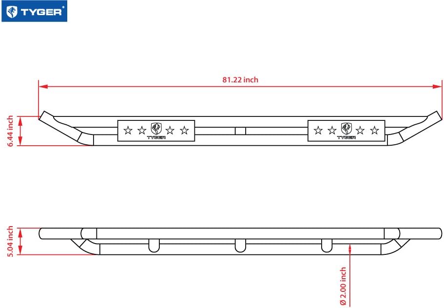 Textured Black Side Step Running Boards S95330