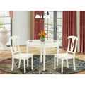 3Pc Round 42 Inch Table And 2 Panel Back Chairs B2709