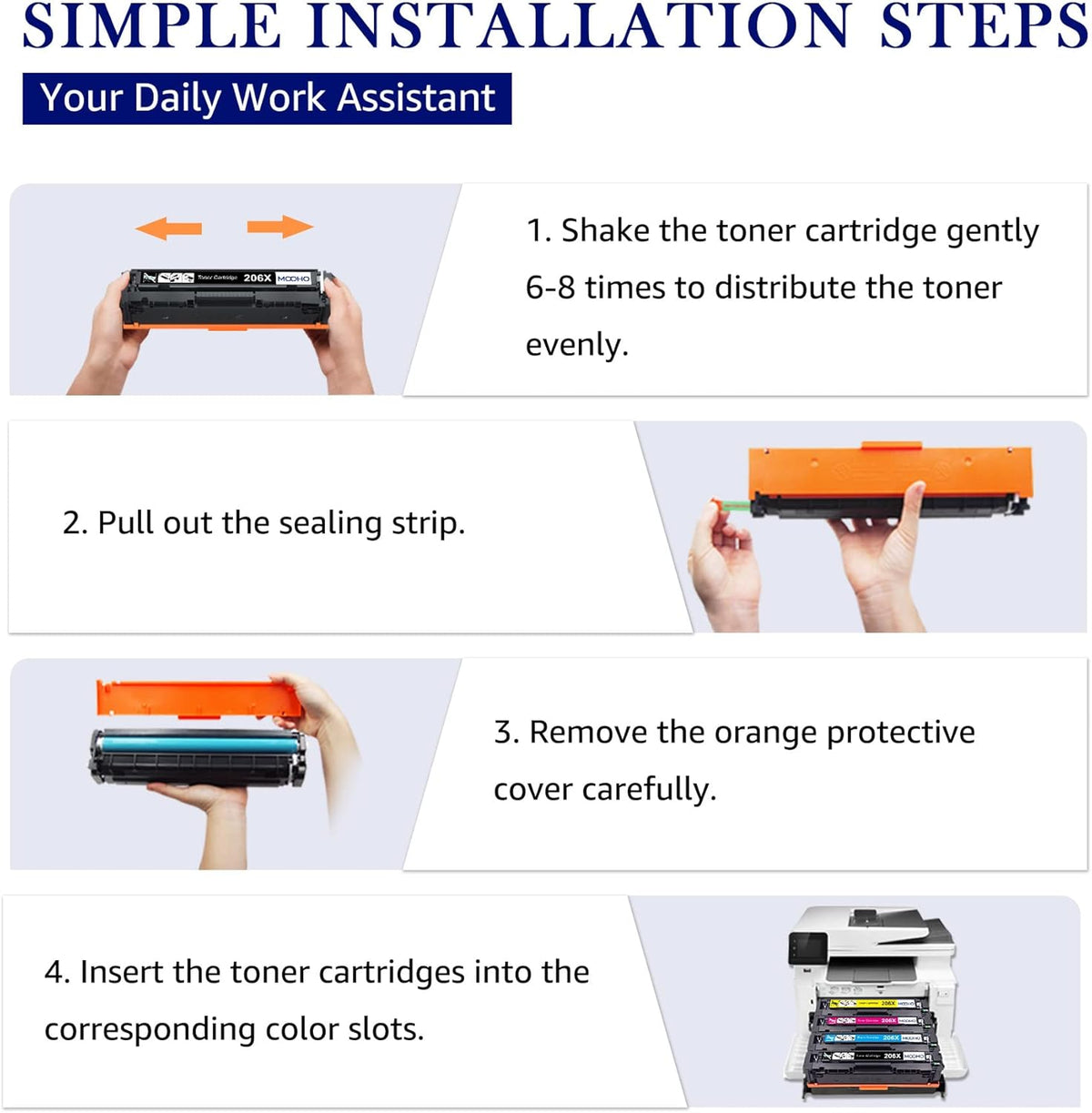 4-Pack Toner Cartridge for HP Printer X960