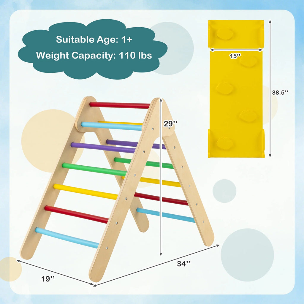 Wooden Climbing Triangle Set with Ramp N918