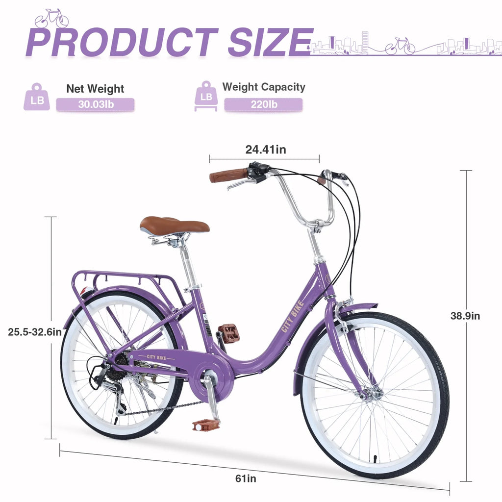 22 Inch 7 Speed Aluminium Alloy Girls Bike V716