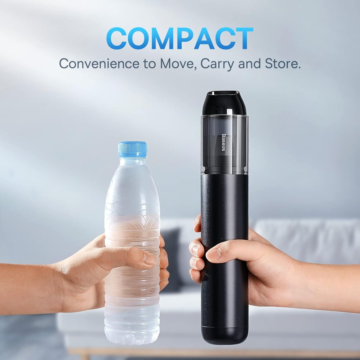 Handheld Cordless Rechargeable Vacuum with Adjustable Suction Power and LED Light L4798